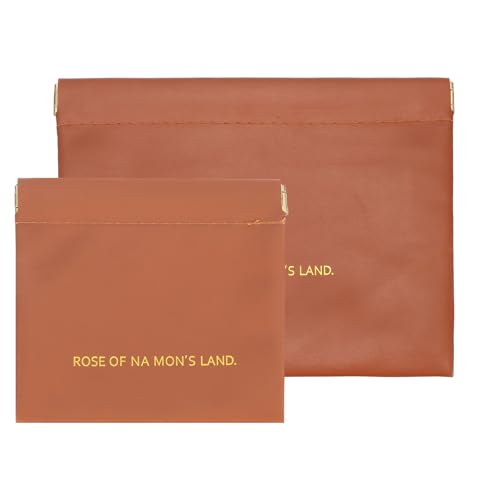 QUARKZMAN 2 Stück Kleine Make-up-Tasche für die Handtasche, PU Tragbare Tasche Kosmetiktasche Selbstschließende Organizer-Tasche für Münzwechsel Karten Schlüssel, Braun von QUARKZMAN