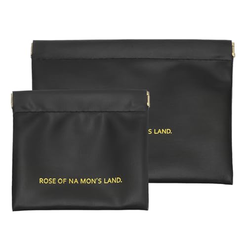 QUARKZMAN 2 Stück Kleine Make-up-Tasche für die Handtasche, PU Tragbare Tasche Kosmetiktasche Selbstschließende Organizer-Tasche für Münzwechsel Karten Schlüssel, Schwarz von QUARKZMAN