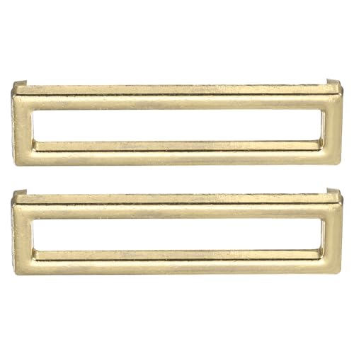 QUARKZMAN 2 Stück Schnürsenkel-Charme für Sneaker, Dekorative Schnürsenkel-Charme Schnallen DIY Schuhband Charm Dekoration für Damen Freizeitschuhe Sneaker, Gold (Hohes Rechteck) von QUARKZMAN