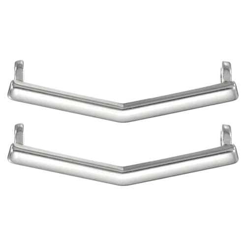 QUARKZMAN 2 Stück Schnürsenkel-Charme für Sneaker, Dekorative Schnürsenkel-Charme Schnallen DIY Schuhband Charm Dekoration für Damen Freizeitschuhe Sneaker, Silber (V-Form) von QUARKZMAN