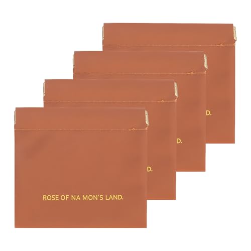 QUARKZMAN 4 Stück Kleine Make-up-Tasche für die Handtasche, PU Tragbare Tasche Kosmetiktasche Selbstschließende Organizer-Tasche für Münzen Wechselkarten Schlüssel, Braun von QUARKZMAN