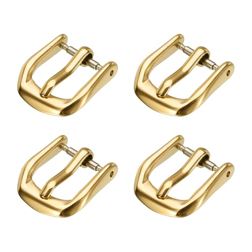 QUARKZMAN 4 Stück Uhrenschnalle 12mm Uhrenarmbandverschluss Ersatzschnalle Armbandschließe Edelstahl für Leder Silikon Nylon Canvas Uhrenarmbänder Verlängerung Uhren Armband, Gold QUARKZMAN 4 Stück Uhrenschnalle 12mm Uhrenarmbandverschluss Ersatzschnalle Armbandschließe Edelstahl für Leder Silikon Nylon Canvas Uhrenarmbänder Verlängerung Uhren Armband, Gold von QUARKZMAN
