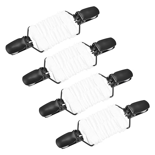 QUARKZMAN 4Stk Kleid Cinch Clips Pullover Clips Schal Strickjacke Kragen Clips Schal Clip Spanner Kleid Rückenschnalle Clip für Frauen Weiß von QUARKZMAN