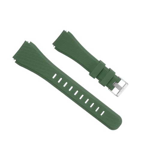 QUARKZMAN Gummi Uhrenarmband 20mm Uhr Herren Silikon Armband, Ersatz Wasserdichtes Silikon Uhrenarmbänder Schnellverschluss Ersatzbänder für Smartwatch Männer & Frauen, Waldgrün von QUARKZMAN