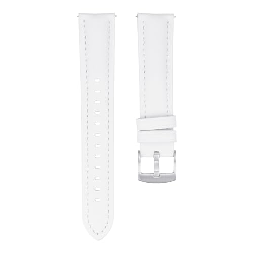 QUARKZMAN Leder Uhrenarmband 20mm Breite Schnellverschluss Flexibel Passend Atmungsaktiv Vintage Leder Uhrenarmband mit Federsteg für die meisten Herren Damen Uhren Smartwatches, Weiß QUARKZMAN Leder Uhrenarmband 20mm Breite Schnellverschluss Flexibel Passend Atmungsaktiv Vintage Leder Uhrenarmband mit Federsteg für die meisten Herren Damen Uhren Smartwatches, Weiß von QUARKZMAN