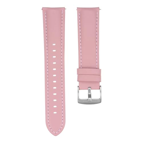 QUARKZMAN Leder Uhrenarmband 22mm Breite Schnellverschluss Flexibel Passend Atmungsaktiv Vintage Leder Uhrenarmband mit Federsteg für die meisten Herren Damen Uhren Smartwatches, Pink von QUARKZMAN