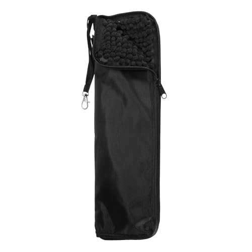 QUARKZMAN Nasse Regenschirm-Tasche 15"x5" Dickere Chenille Faltbare Regenschirm-Hülle Tragbare Wasserdichte Tasche zur Aufbewahrung für unterwegs zu Hause im Freien, Schwarz. von QUARKZMAN