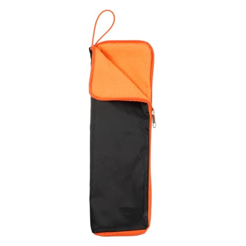 QUARKZMAN Nasse Regenschirm-Tasche 59/5"x4" Superfeine Faser Wendbare Regenschirm-Hülle Tragbare Wasserdichte Hülle für Aufbewahrung Transport Reise Zuhause Outdoor, Orange. von QUARKZMAN