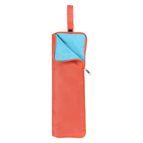 QUARKZMAN Regenschirm Tasche Tragetasche 4,9"x11" Tragbare Wendbare Nassschirmhülle Faltbare Abdeckung Wasserdichte Tasche Etui für Aufbewahrung Reisen Zuhause Outdoor, Orange von QUARKZMAN
