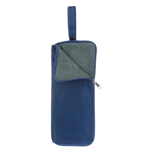 QUARKZMAN Regenschirm Tasche Tragetasche 4,9"x14" Tragbare Umkehrbare Nass Regenschirm Hülle Faltbare Abdeckung Wasserdichte Tasche Fall für Aufbewahrung Reisen Zuhause Outdoor, Dunkelblau von QUARKZMAN