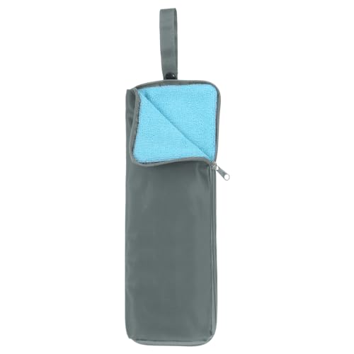 QUARKZMAN Regenschirm Tasche Tragetasche 4,9"x14" Tragbare Umkehrbare Nass Regenschirm Hülle Faltbare Abdeckung Wasserdichte Tasche Fall für Aufbewahrung Reisen Zuhause Outdoor, Dunkelgrau von QUARKZMAN