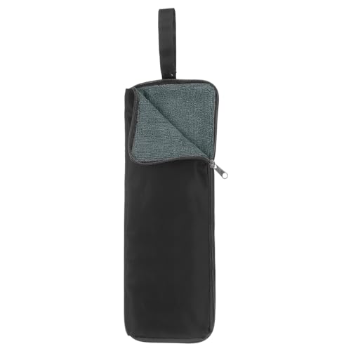 QUARKZMAN Regenschirm Tasche Tragetasche 4,9"x15" Tragbare Wendbare Nassschirmhülle Faltbare Abdeckung Wasserdichte Tasche Etui für Aufbewahrung Reisen Zuhause Outdoor, Schwarz von QUARKZMAN
