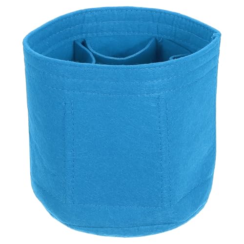 QUARKZMAN Taschenorganizer-Einsatz, tragbare Filz-Organizer-Taschen mit Mehreren Fächern für Eimer-Tasche, gewölbte Satteltasche, Tragetasche, Handtaschenformer (8" x 4" x 5,5", Blau) von QUARKZMAN