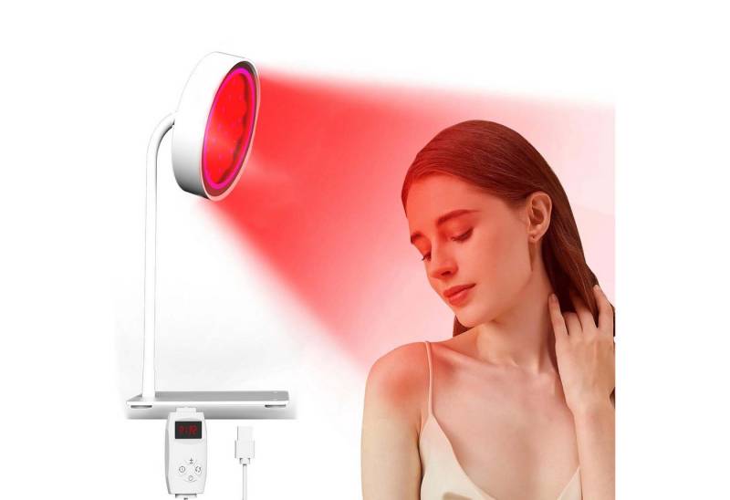 QUBEBU Infrarotlampe Rotlichtlampe mit Timer Dimmer Rotlicht Infrarotlampe für entspannende, Rotlicht Infrarotlampe für entspannende Muskelermüdung, 1-tlg., 360° Einstellbarer, Infrarot Lampe de table QUBEBU Infrarotlampe Rotlichtlampe mit Timer Dimmer Rotlicht Infrarotlampe für entspannende, Rotlicht Infrarotlampe für entspannende Muskelermüdung, 1-tlg., 360° Einstellbarer, Infrarot Lampe de table von QUBEBU