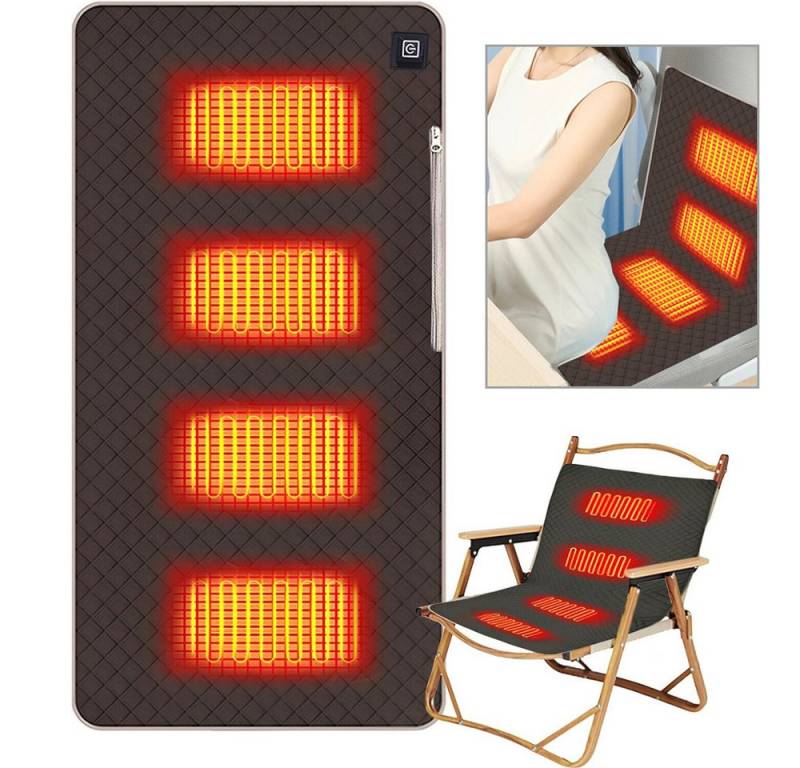 QUBEBU Sitzheizkissen Autositz-Heizkissen Sitzheizung Heizmatte Sitzauflage 45 x 90 cm, 3 Temperaturstufen, mobile Stromversorgung nicht enthalten 1-tlg. von QUBEBU