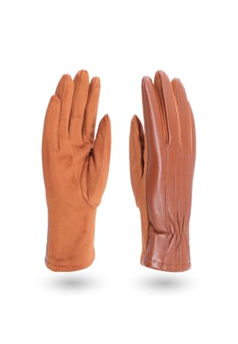 QUEEN HELENA Damen Handschuhe G01 Camel, Einheitsgröße von QUEEN HELENA