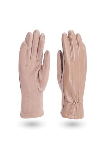 QUEEN HELENA Damen Handschuhe G01 Khaki, Einheitsgröße von QUEEN HELENA