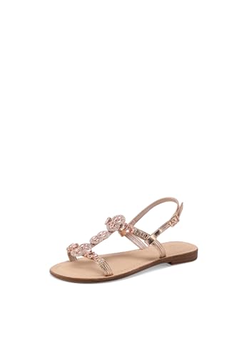 QUEEN HELENA Damen-Sandalen mit Strass Y6016, roségold, 40 EU von QUEEN HELENA