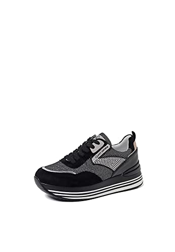 QUEEN HELENA Damen Turnschuhe High Sneaker mit Plateau x28 27 schwarz, 37 EU von QUEEN HELENA