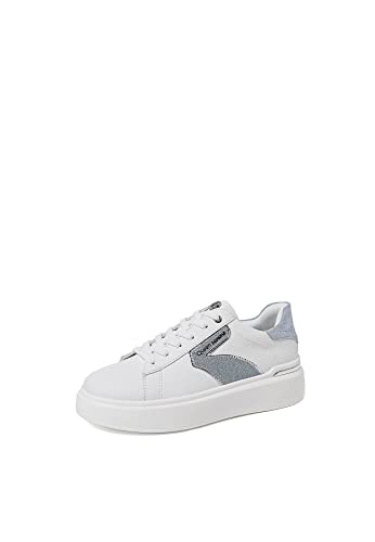 QUEEN HELENA Damen Turnschuhe Low Sneaker mit Plateau X28 13 Blau, 37 EU von QUEEN HELENA