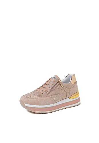 QUEEN HELENA Damen Turnschuhe Sneaker mit Plateau X28 61 Rosa, 39 EU von QUEEN HELENA