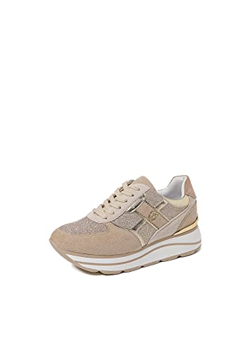 QUEEN HELENA Damen Turnschuhe Sneakers X28 34 Gold, 36 EU von QUEEN HELENA