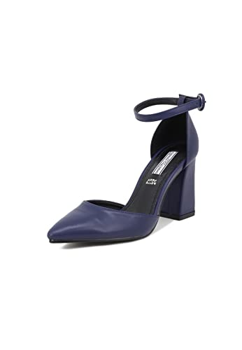 QUEEN HELENA Damenschuhe mit Absatz Zm7002 blau PU, 39 EU von QUEEN HELENA