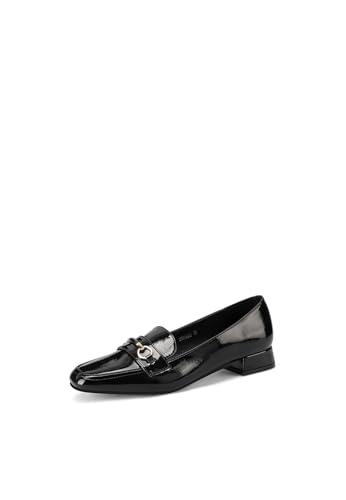 QUEEN HELENA Francescine ZM9802 Damen-Mokassins mit niedrigem Absatz, Schwarz , 38 EU von QUEEN HELENA