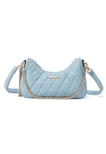 QUEEN HELENA Kleine Umhängetasche Harte Schultertasche Casual M1021, blau von QUEEN HELENA