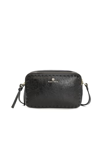 QUEEN HELENA Kleine Umhängetasche Weiche Handtasche Damen LW201, Schwarz von QUEEN HELENA