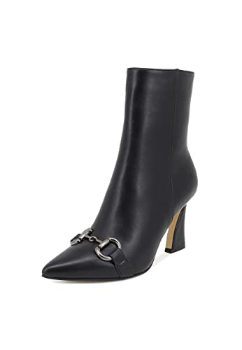 QUEEN HELENA Lässige Stiefeletten, elegant, mit seitlichem Reißverschluss, Stiefeletten mit Zehenabsatz, Winter, niedrig, Damen K2115, K2115 Schwarz PU, 37 EU von QUEEN HELENA