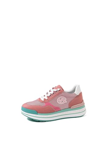 QUEEN HELENA Lässige Turnschuhe mit Plateau Turnschuhe Bequeme leichte Damen X30-18, Rosa, 40 EU von QUEEN HELENA