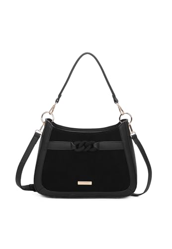 QUEEN HELENA Kleine Tasche mit Schulterriemen für Damen M9006 Schwarz von QUEEN HELENA