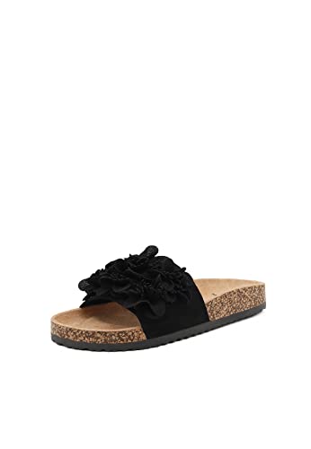 QUEEN HELENA Pantoletten Damen R242 Schwarz, 38 EU von QUEEN HELENA