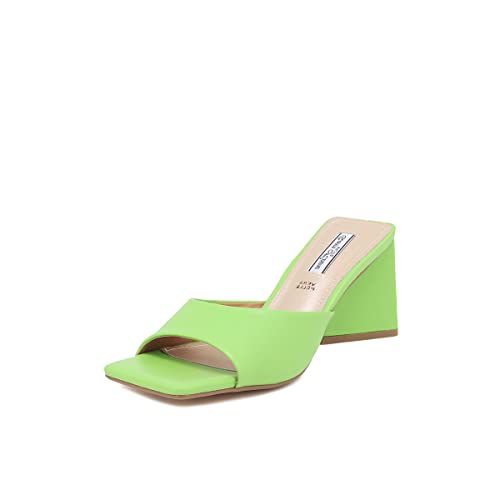 QUEEN HELENA Pantoletten mit Absatz Clogs für Damen ZM9060 grün, 37 EU von QUEEN HELENA