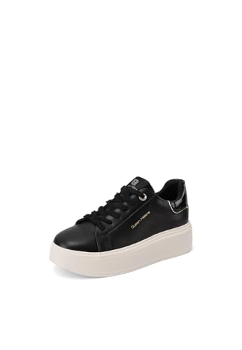 QUEEN HELENA Plateau-Sneakers für Damen, leicht, lässig, X33-4, Schwarz , 36 EU von QUEEN HELENA