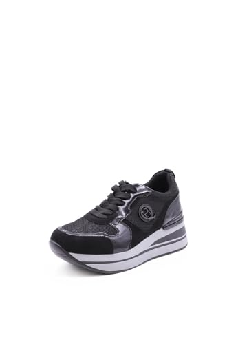 QUEEN HELENA Plateau-Sneakers für Damen X29-30 Schwarz, 41 EU von QUEEN HELENA