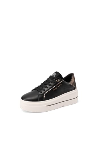 QUEEN HELENA Platform-Sneakers, hohe Sportschuhe, lässig, für Damen X33-9, Schwarz , 35 EU von QUEEN HELENA