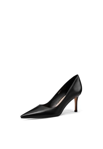 QUEEN HELENA Pumps Damen Elegante Schuhe mit mittelhohem Absatz K4064, Schwarz , 36 EU von QUEEN HELENA