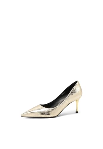 QUEEN HELENA Pumps mit mittelhohem Absatz Elegante Schuhe mit geschlossener Spitze für Damen K3670, gold, 38 EU QUEEN HELENA Pumps mit mittelhohem Absatz Elegante Schuhe mit geschlossener Spitze für Damen K3670, gold, 38 EU von QUEEN HELENA