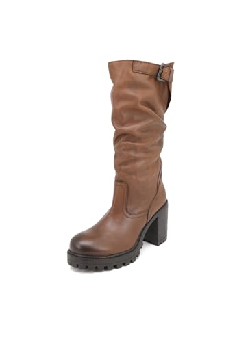 QUEEN HELENA QH21 Damen Stiefel mit Lederabsatz (Bronze, numeric_39) von QUEEN HELENA