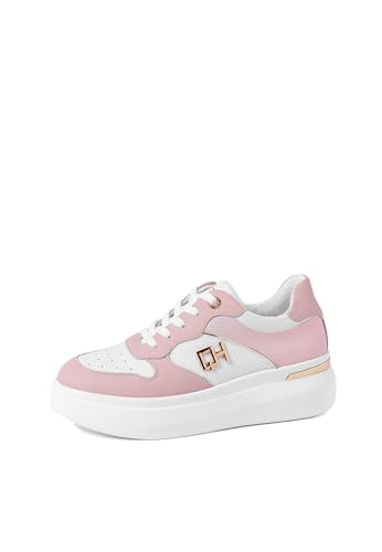 QUEEN HELENA QH7012 Leder-Sneakers Sportschuhe Casual Damen, Rosa, 38 EU QUEEN HELENA QH7012 Leder-Sneakers Sportschuhe Casual Damen, Rosa, 38 EU von QUEEN HELENA