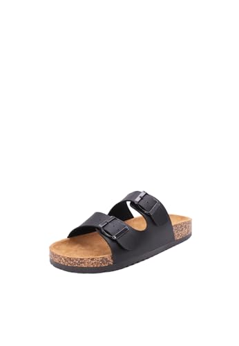 QUEEN HELENA R244 Damen-Hausschuhe mit Keilabsatz, Schwarz , 40 EU von QUEEN HELENA