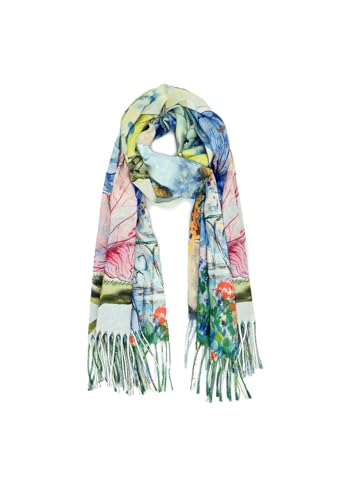 QUEEN HELENA SC22-9 Winterschal Schwere warme Wickelschal Rundhals Muster Damen, Sc22-9 Grün, Einheitsgröße von QUEEN HELENA