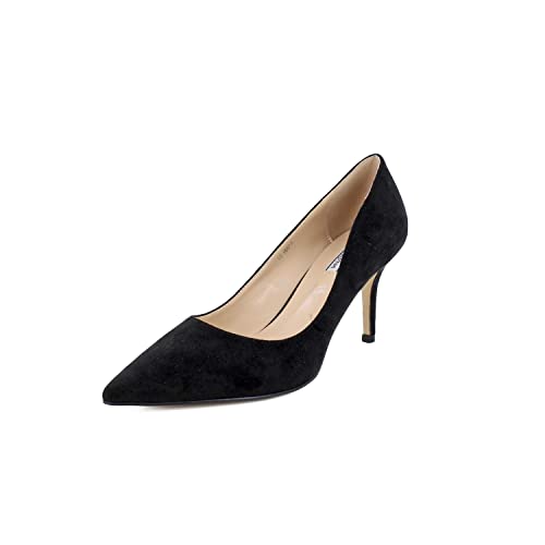 QUEEN HELENA Schuhe mit niedrigem Absatz Sandalen Geschlossene Zehe Dekcolte Elegante Slingback Dècollètte Damen S1999, Schwarz , 41 EU von QUEEN HELENA