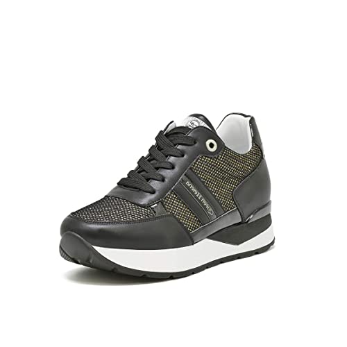 QUEEN HELENA Sneaker Turnschuhe für Damen X24-31 (Schwarz, Numeric_39) von QUEEN HELENA