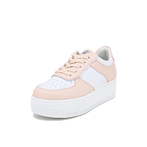 QUEEN HELENA Sneaker mit Schnürung Turnschuhe Schnürschuhe Damen X26 12 Rosa, 41 EU von QUEEN HELENA