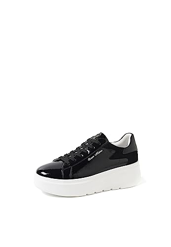 QUEEN HELENA Sneakers Casual Platform Turnschuhe für Damen X29-11, x29 10 schwarz, 40 EU von QUEEN HELENA