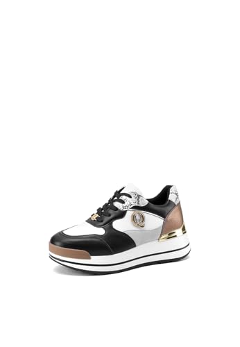 QUEEN HELENA Sneakers Platform Sportschuhe Casual Damen X31-23, X31 24 Schwarz, 36 EU von QUEEN HELENA