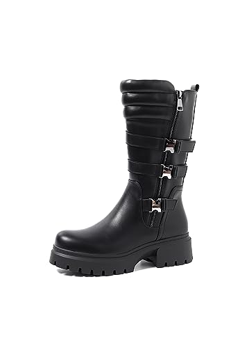 QUEEN HELENA Stiefeletten Biker Stiefel mit seitlichem Reißverschluss für Damen X29-72, Schwarz , 39 EU QUEEN HELENA Stiefeletten Biker Stiefel mit seitlichem Reißverschluss für Damen X29-72, Schwarz , 39 EU von QUEEN HELENA